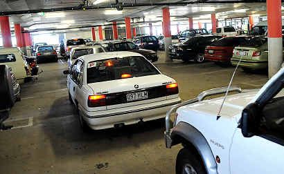 A full car park at Gympie’s Centro shopping centre. A full car park at Gympie’s Centro shopping centre.